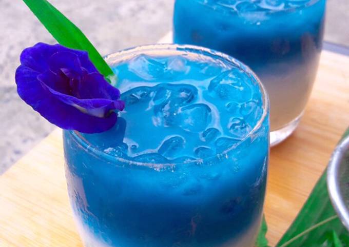 Steps to Make Favorite Ice Milk Butterfly pea