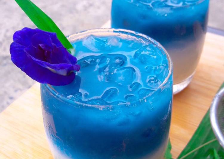 Step-by-Step Guide to Make Perfect Ice Milk Butterfly pea