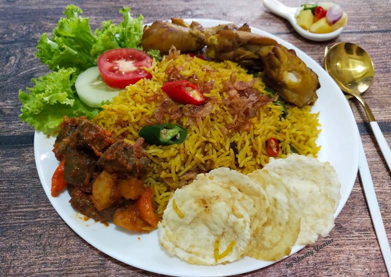 Nasi Kebuli Ayam Tanpa Santan
