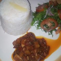A picture of White rice with potatoes and potatoes fishstew #jos2209.