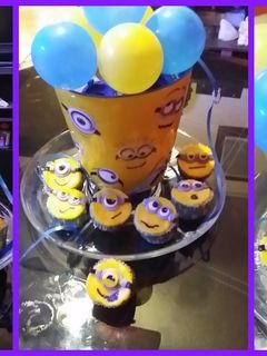 Una foto de Cupcakes Minions de Coco y Fondant