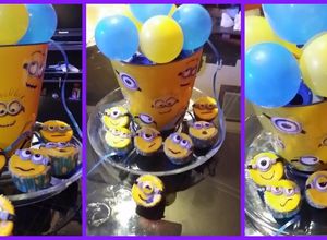 Una foto de Cupcakes Minions de Coco y Fondant