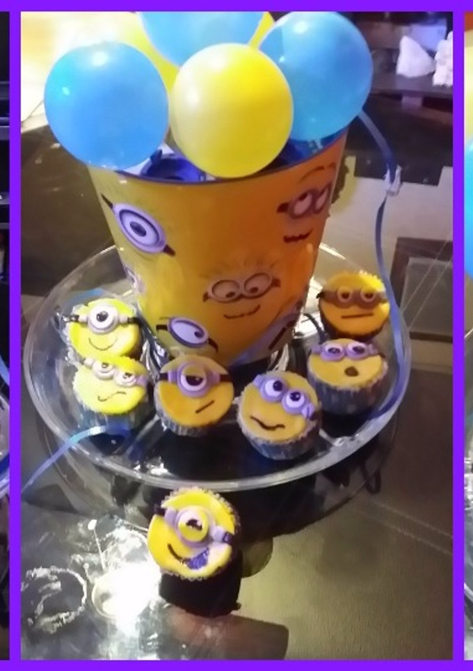 Una foto de Cupcakes Minions de Coco y Fondant