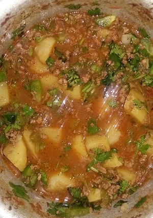 A picture of Chilli potato mince stew #authors marathon.