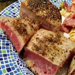 A picture of Brad's pan seared tuna steaks.