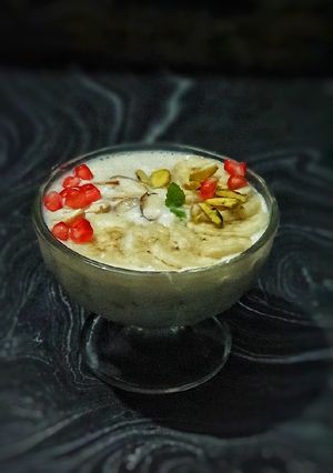 কলা চিড়ার ডেজার্ট রেসিপির প্রধান ছবি