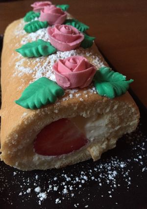 Una foto de Rollo suizo de frutas