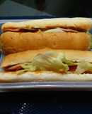 Chicken Salami Bread Roll Sandwich