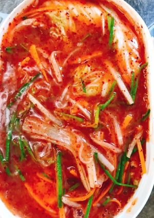 Hình của món Kim chi cải thảo.