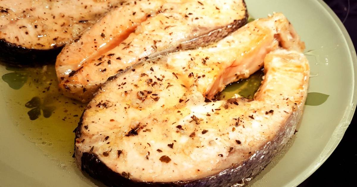 Salmón al tomillo y albahaca Receta de 