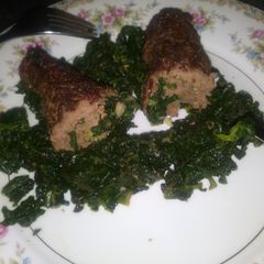A picture of Anita's Stuffed Steak.