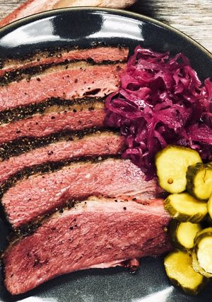 A picture of Pastrami Fullblood Wagyu Beef Short Ribs.