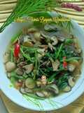 Sayur Tumis Bayam Cendawan