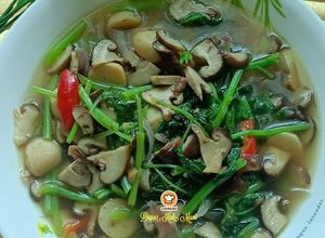 Gambar Sayur Tumis Bayam Cendawan