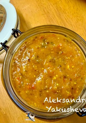 A picture of Cucumber Relish with Mustard.