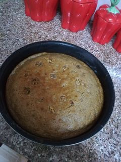 صورة لوصفة كيكة الجزر والجوز والقرفه