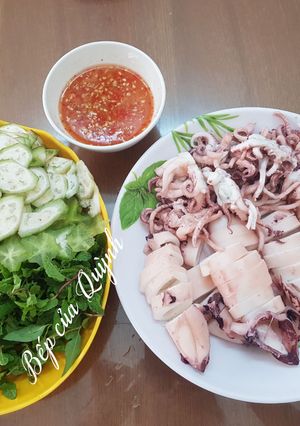 Hình của món Mực hấp.