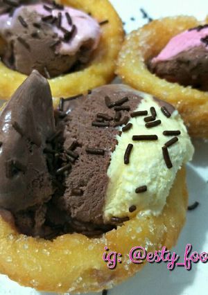Foto resep Churros "Mangkok" with Ice Cream