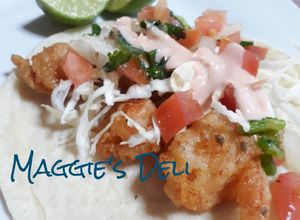 Una foto de Tacos de camarón (langostinos)