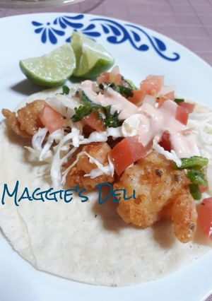 Una foto de Tacos de camarón (langostinos)