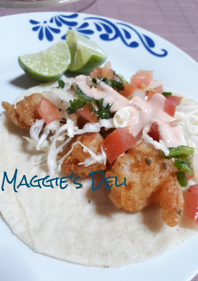 Una foto de Tacos de camarón (langostinos)