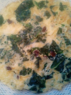 Una foto de Tortilla de espinacas con pasas