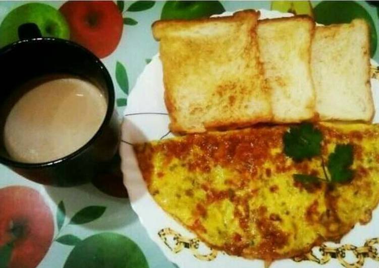 Steps to Prepare Award-winning Left over chicken stuffed Omelette😋💛