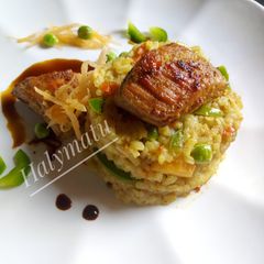 A picture of Short grain fried rice.