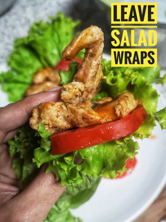 A picture of 3 colour Salad Wraps.