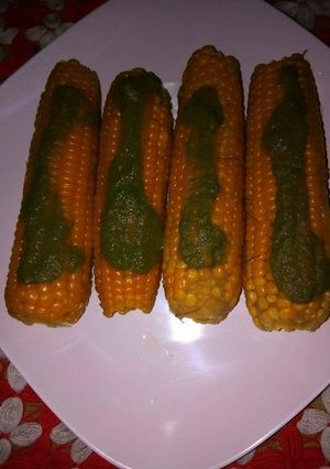 A picture of Masaledar boiled sweet 🌽 corn.