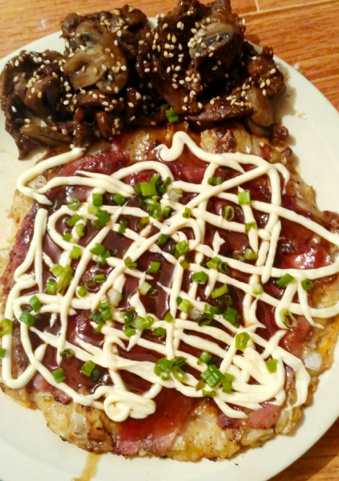 Una foto de Okonomiyaki/Pan Japonés