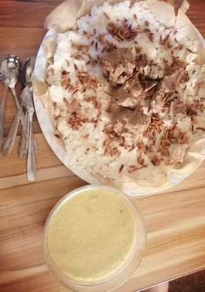 صورة لوصفة منسف باللحمه
