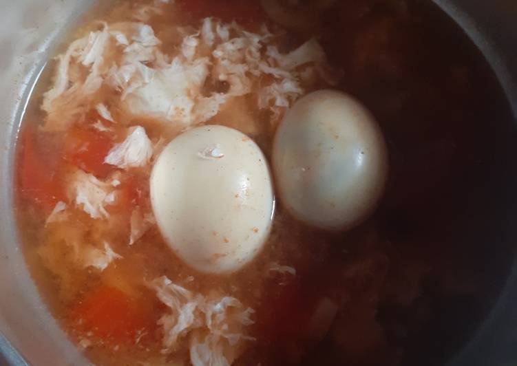 Resep Udang Telur Kuah Tomat, Enak Banget