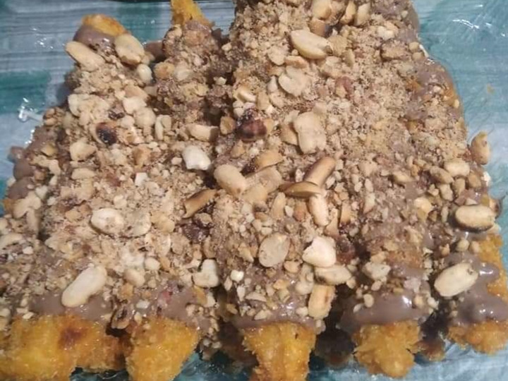 Resep 15. Pisang goreng krispi aneka toping jual 12rb/mika Kekinian