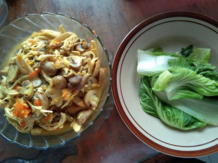 Cara Memasak Tumis Ayam Jamur dan Sawi Rebus Enak Dan Mudah