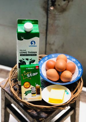 Hình của món Bánh Flan bơ béo ngậy.