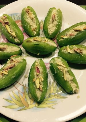 A picture of Parwal ki mithai (pointed Gourd sweet).