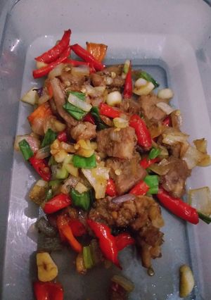 Foto resep Daging oseng pedas