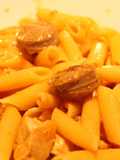 Penne con "tuco", pal almu y biandas laboralesss
