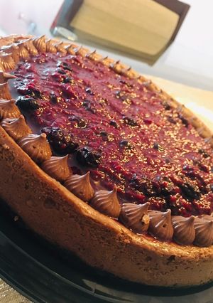Una foto de Cheesecake de chocolate