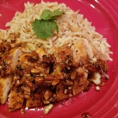A picture of Honey pecan chicken breast w/rice pilaf (RSC recipe).