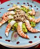 Ensalada de langostinos tigre y guacamole 🥑 (toque picante y agridulce)