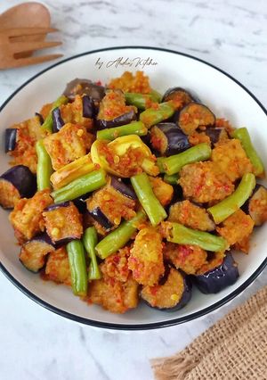 Foto resep Terong Tempe Buncis Masak Kecap Pedas