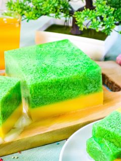 Foto resep Puding lumut Pandan lapis puding mentega