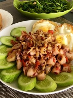 Foto resep Cumi asin sambal kecombrang