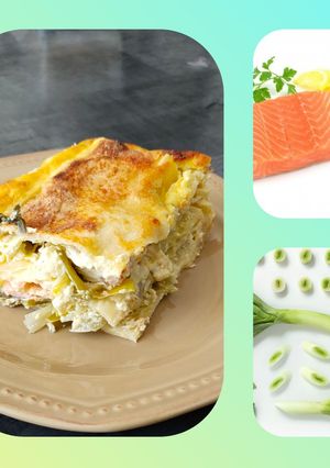 Une photo de Lasagnes saumon poireaux