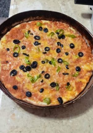 صورة لوصفة بيتزا 🍕🍹