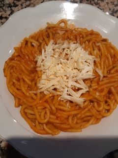 صورة لوصفة سباغيتي على طريقتي 😋😋