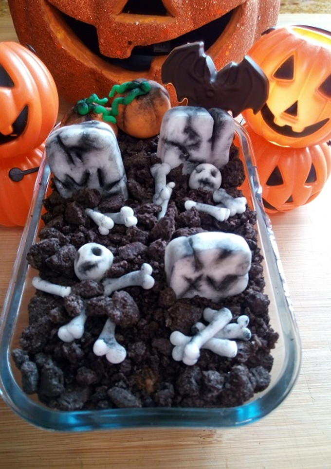 Una foto de Gachas Dulces con decoración para Halloween