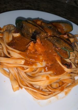 Una foto de Pasta a la marinera